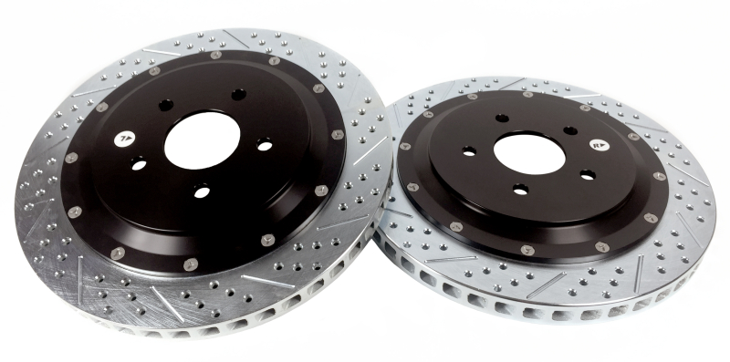 Cadillac XLR-V Brake Rotors (2) - Rear - Baer Brakes - Eradispeed+ Slot and Drill - Black Anodized - `06-`09